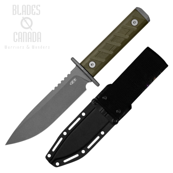 Zero Tolerance 0006 Fixed Blade Knife, CPM 3V, G10 OD Green, ZT0006